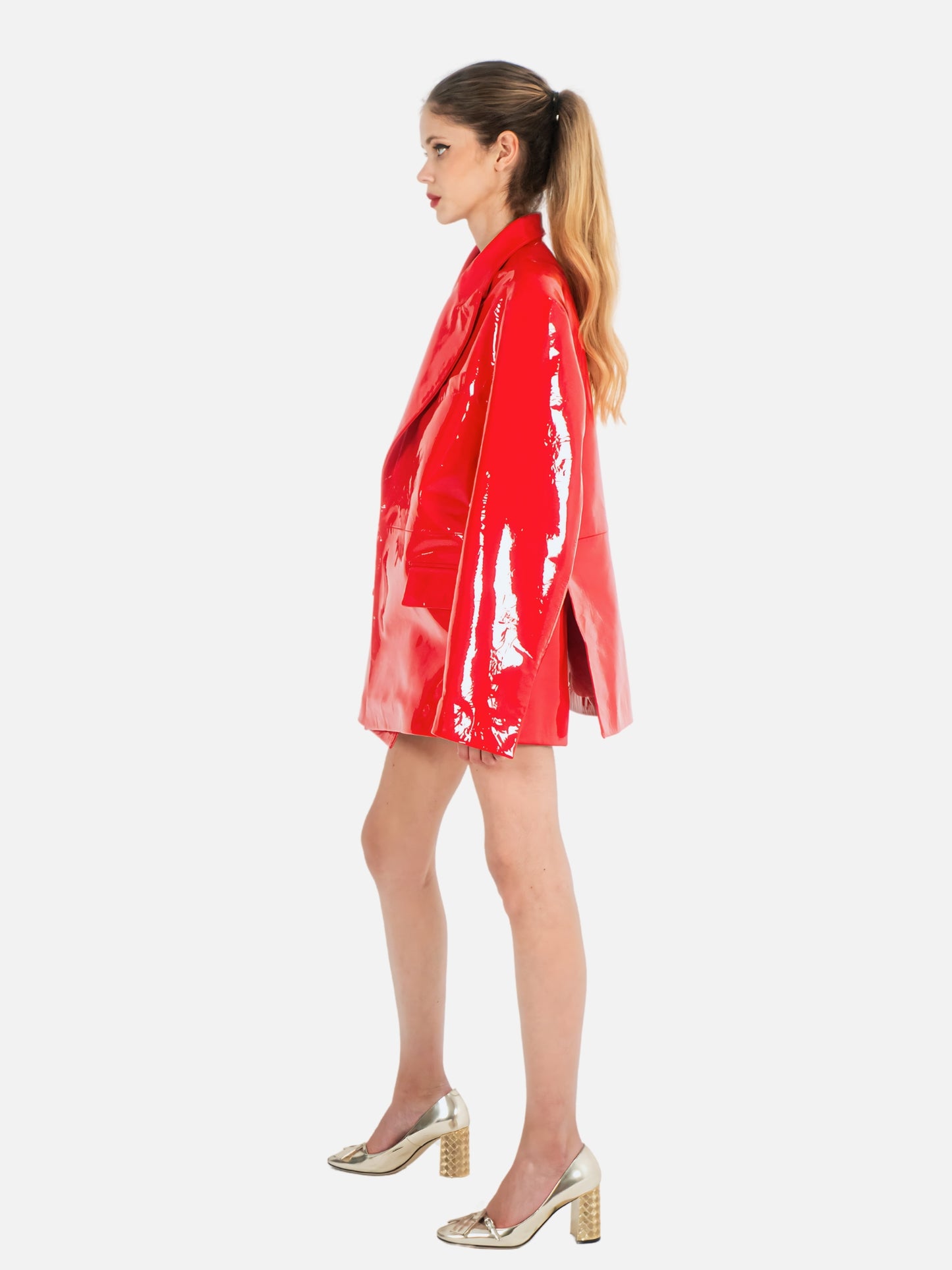 Oversized Cherry Glazed Blazer